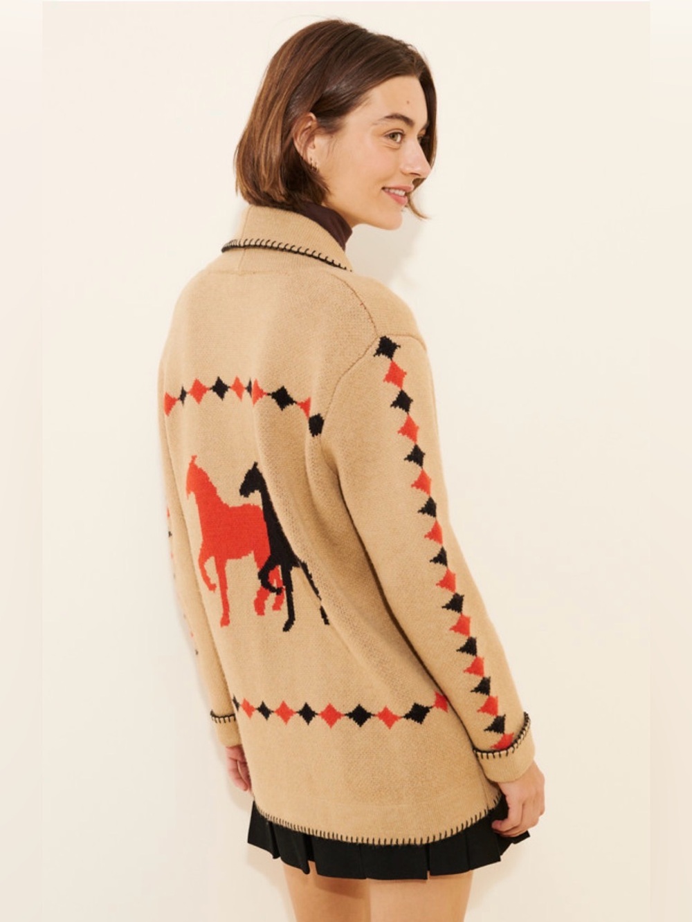 Callahan Misty Cardigan 2X Horse Western Equestrian Heavy Sweater Jacket